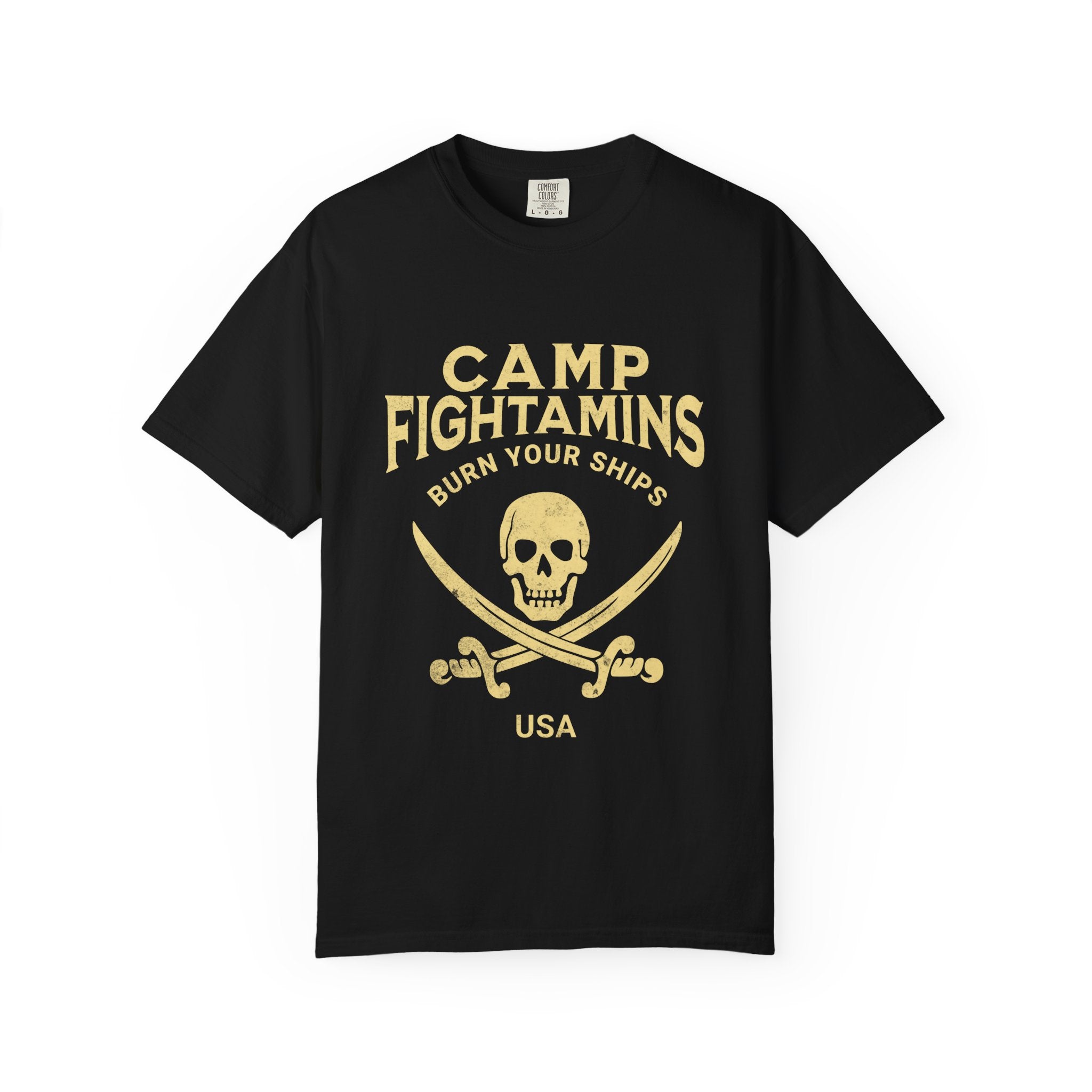 Camp Fightamins “Burn Your Ships” Unisex Tee – Embrace the Adventure