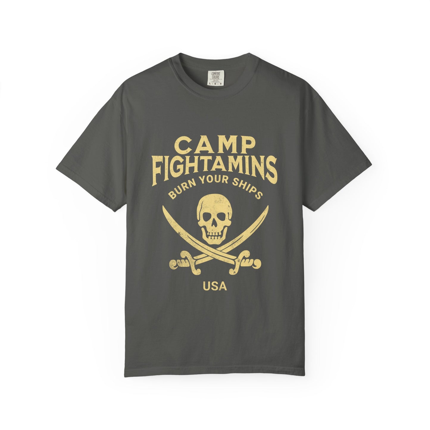Camp Fightamins “Burn Your Ships” Unisex Tee – Embrace the Adventure