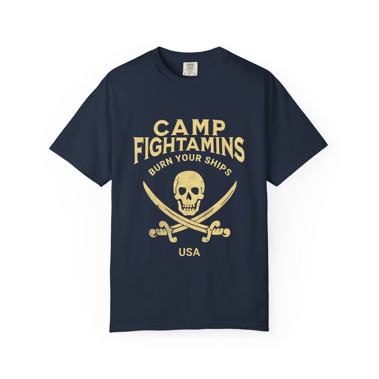 Camp Fightamins “Burn Your Ships” Unisex Tee – Embrace the Adventure