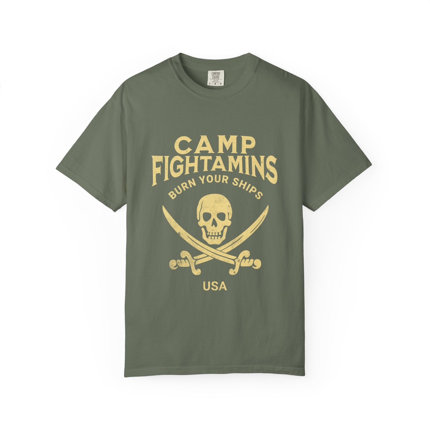 Camp Fightamins “Burn Your Ships” Unisex Tee – Embrace the Adventure