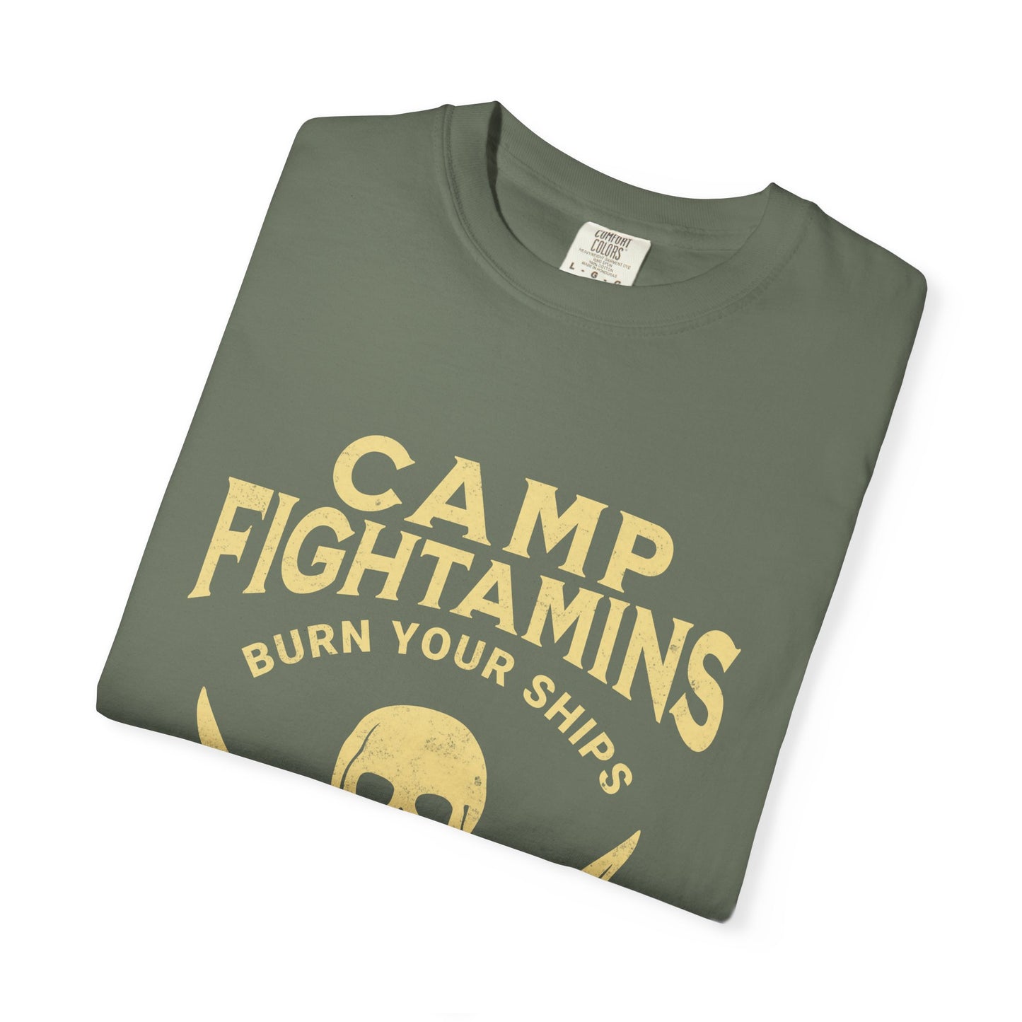 Camp Fightamins “Burn Your Ships” Unisex Tee – Embrace the Adventure