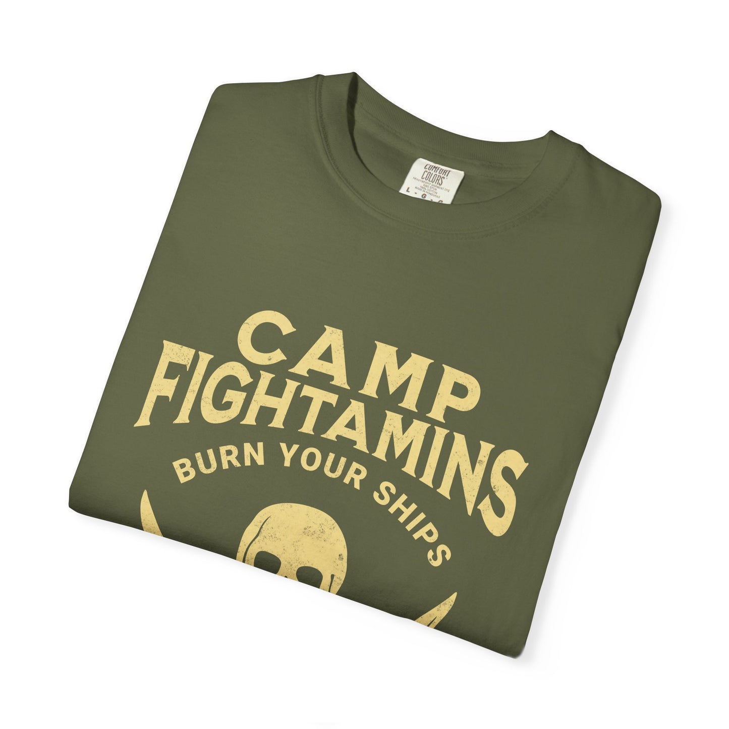 Camp Fightamins “Burn Your Ships” Unisex Tee – Embrace the Adventure