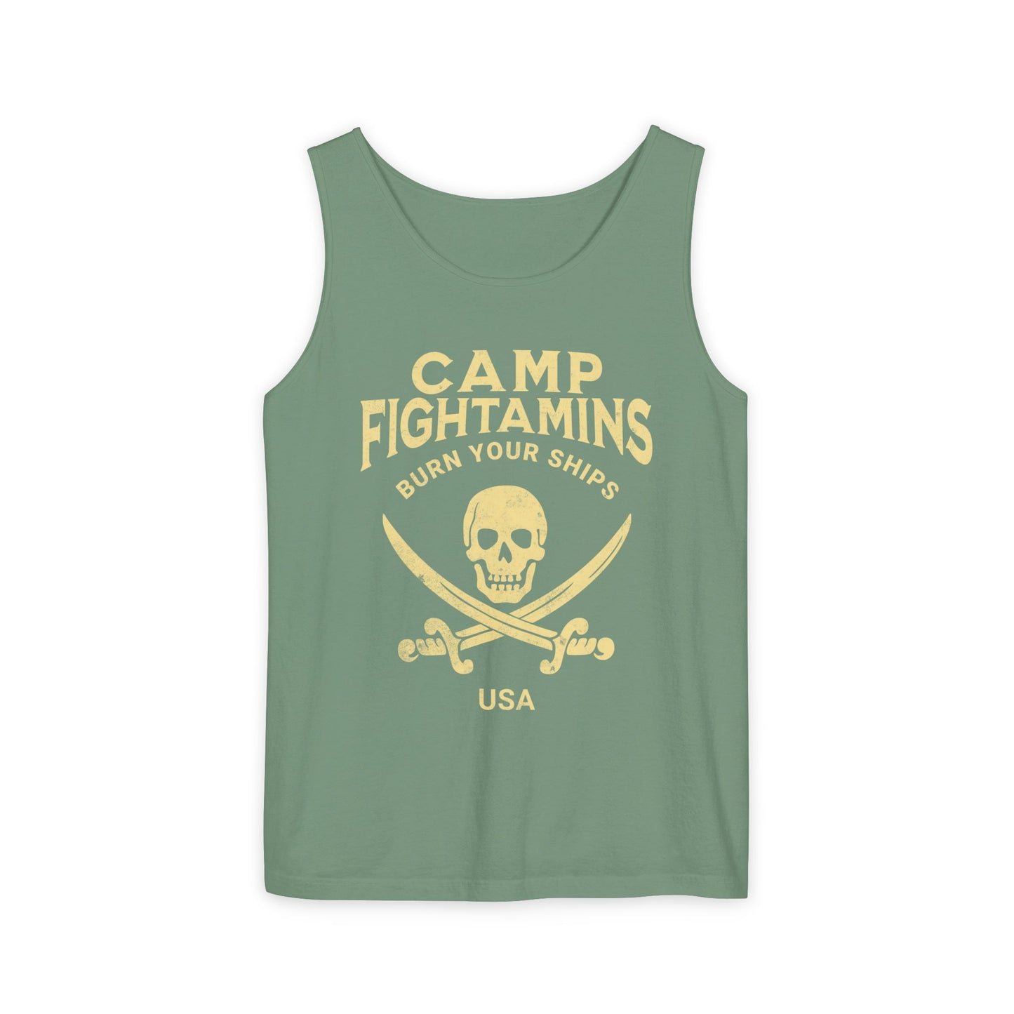 Camp Fightamins Tank Top - BURN YOUR SHIPS USA | All-In to WIN.