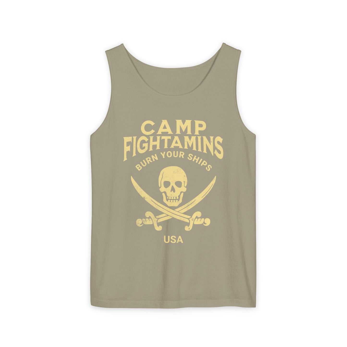 Camp Fightamins Tank Top - BURN YOUR SHIPS USA | All-In to WIN.