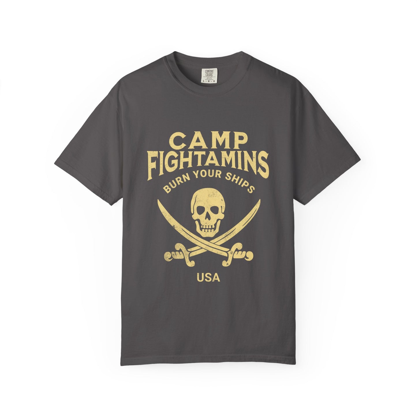 Camp Fightamins “Burn Your Ships” Unisex Tee – Embrace the Adventure