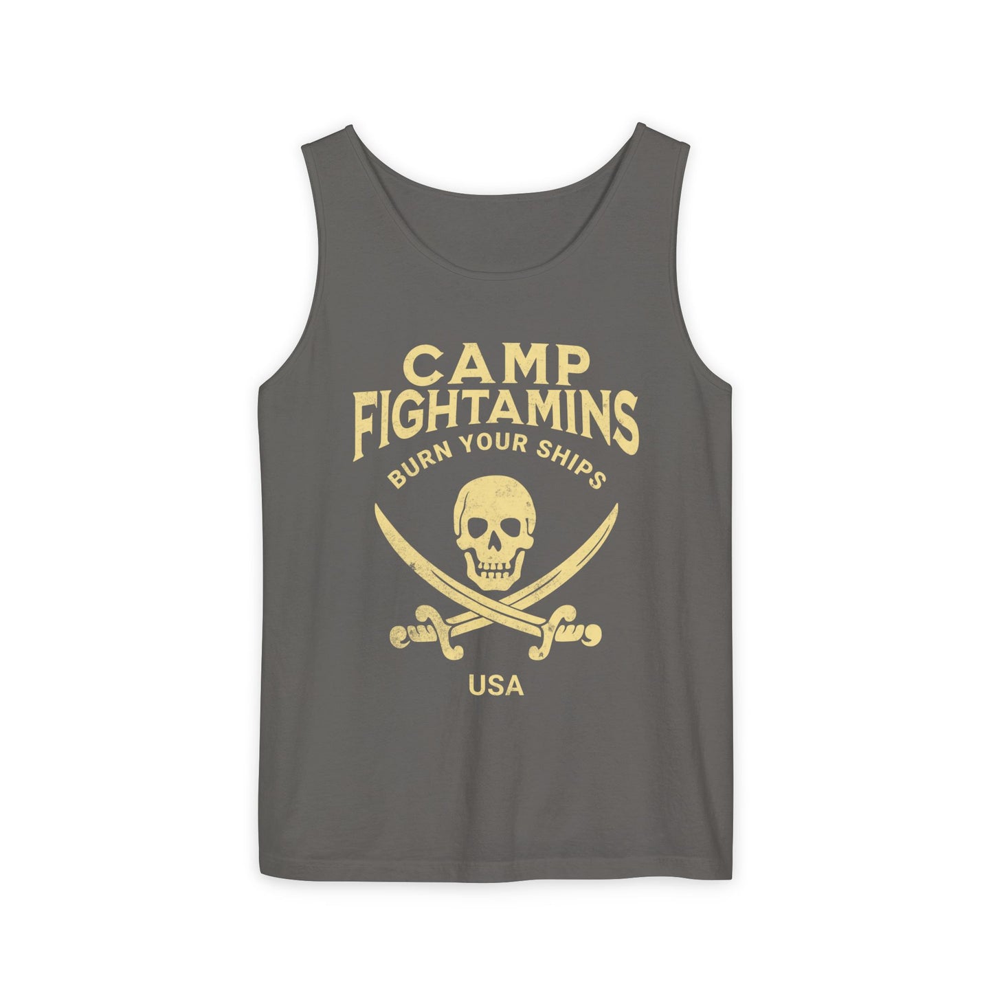 Camp Fightamins Tank Top - BURN YOUR SHIPS USA | All-In to WIN.