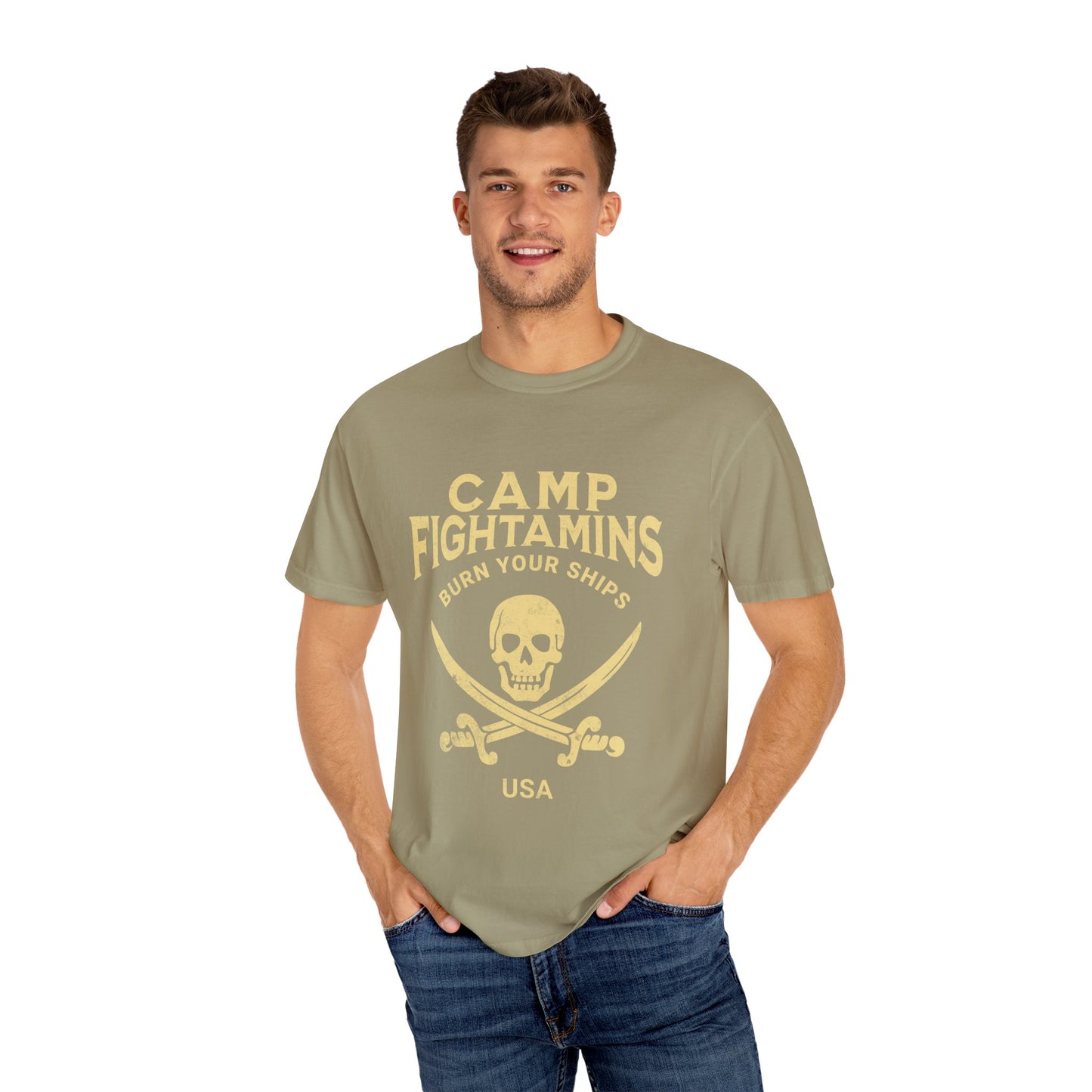 Camp Fightamins “Burn Your Ships” Unisex Tee – Embrace the Adventure