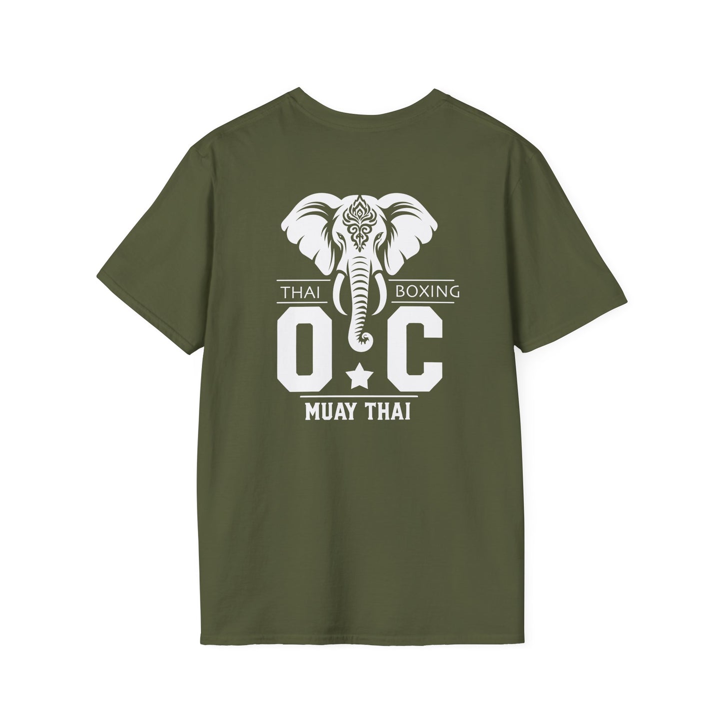 OC Muay Thai Elephant Print T-Shirt: Unleash Strength & Style | Premium Cotton Tee for Men
