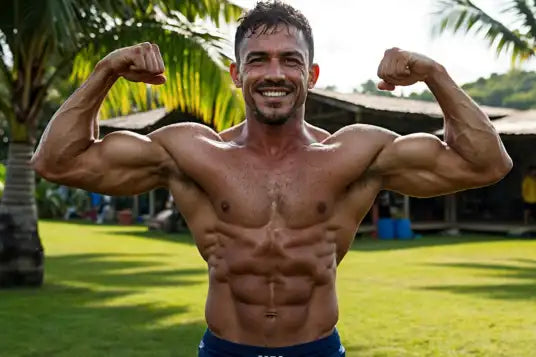 Female fighter ready for action with Fightamins HYDRATE+ for hydration